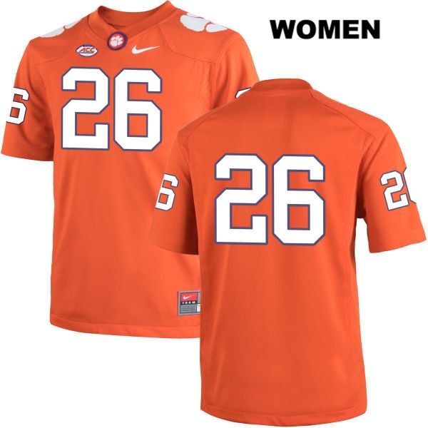 Women's Clemson Tigers #26 Jack McCall Stitched Orange Authentic Nike No Name NCAA College Football Jersey WNW2246TK